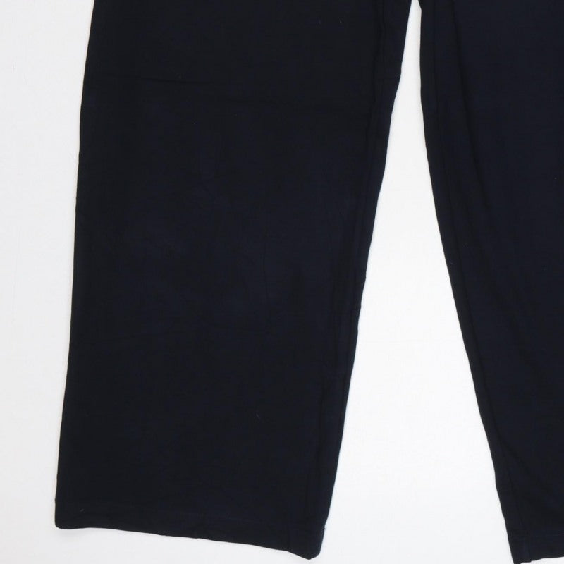 Edit Or's Cut Women's Black UK 14 Wide-Leg High Rise Trousers