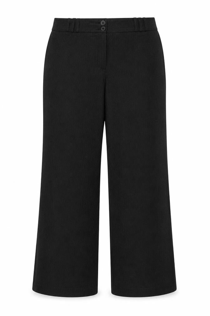 Marks & Spencer Women Black Pinstripe Wide Leg Dress Trousers UK 16