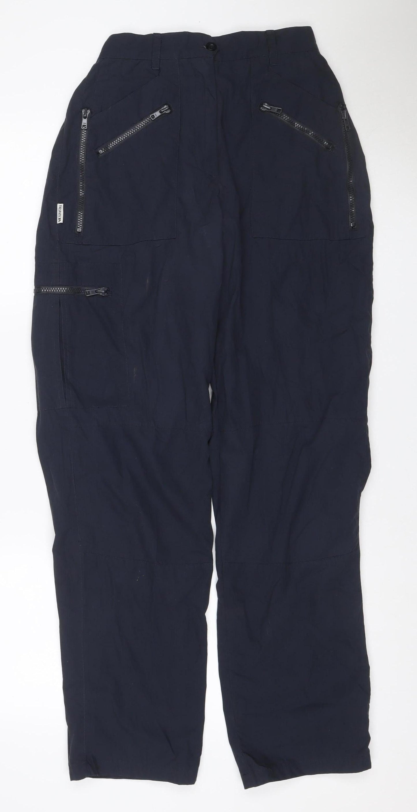 Trespass Men’s Blue S Snow Pants Waterproof Zip Pocket Trousers