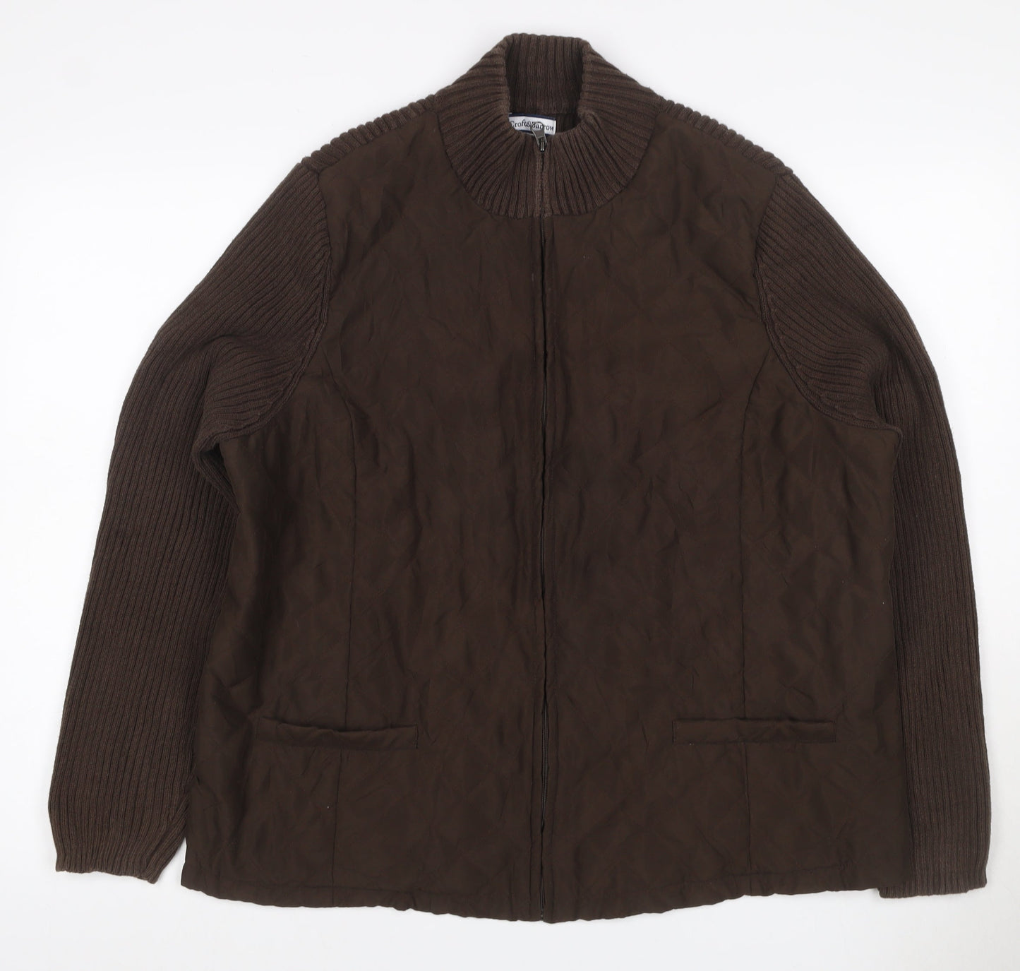 Croft & Barrow Women’s Brown UK 20 1X Quilted Knit Puffer Jacket