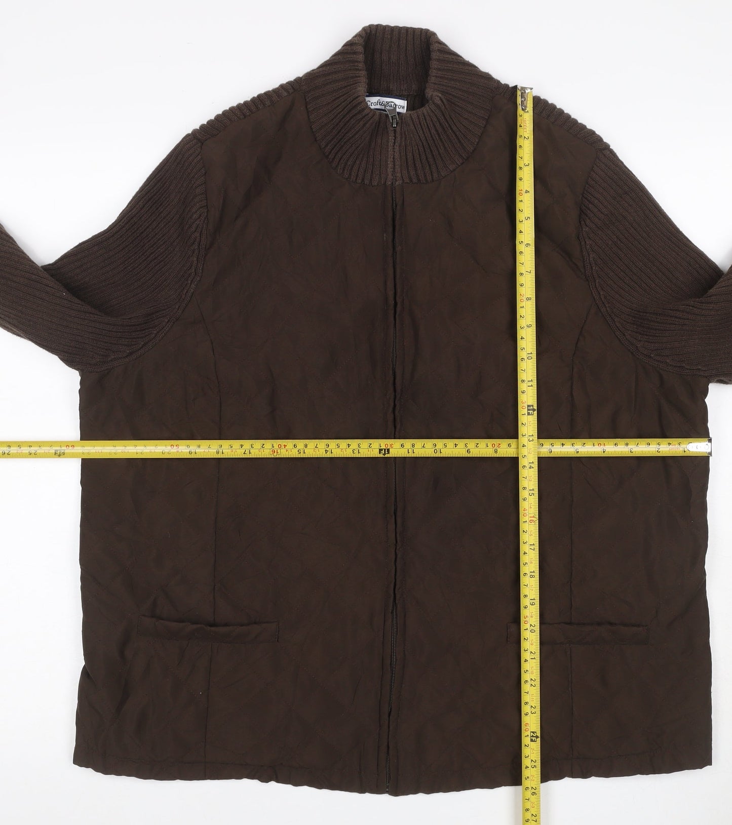 Croft & Barrow Women’s Brown UK 20 1X Quilted Knit Puffer Jacket