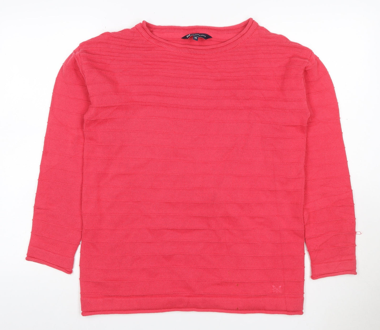 Crew Clothing Women’s Pink Size 14 Cotton Blend Crew Neck Jumper