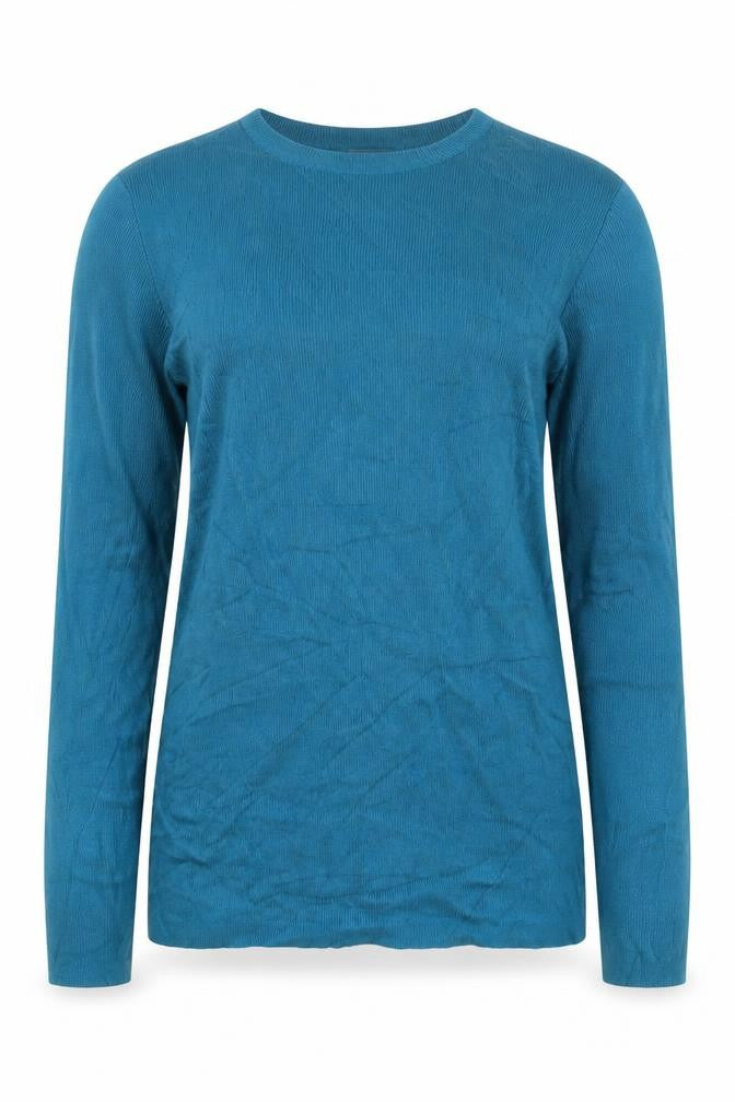 Front view of Red Herring Women’s Blue Cashmere Crew Neck Jumper UK 12 Long Sleeve