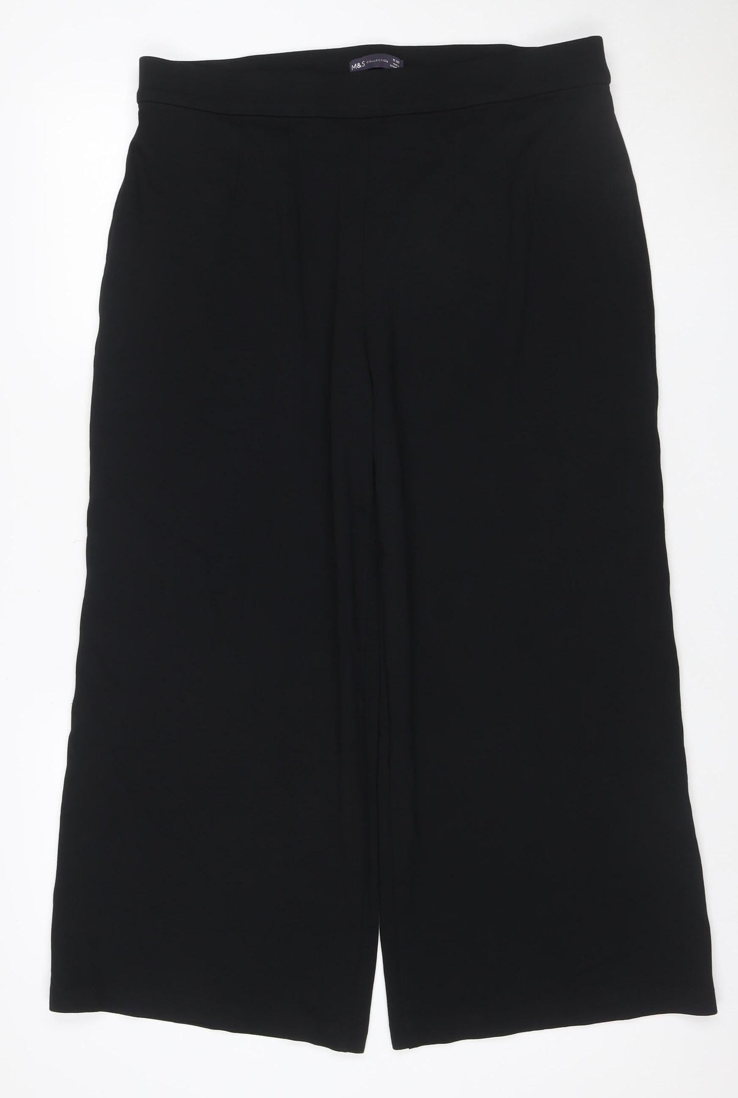 Marks and Spencer Unisex Black 38 Short Stretch Dress Trousers