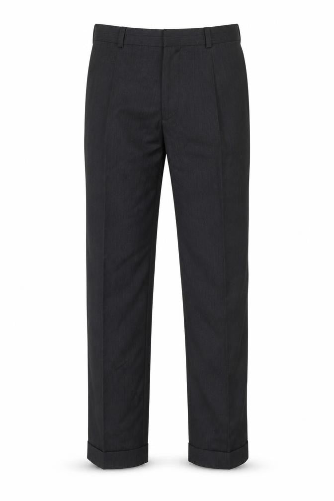 Marks & Spencer Men's Black 32in Wool Blend Dress Trousers Straight