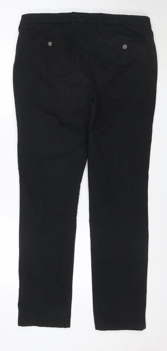 Marks and Spencer Men’s Black Slim Chino Trousers Size 36/33