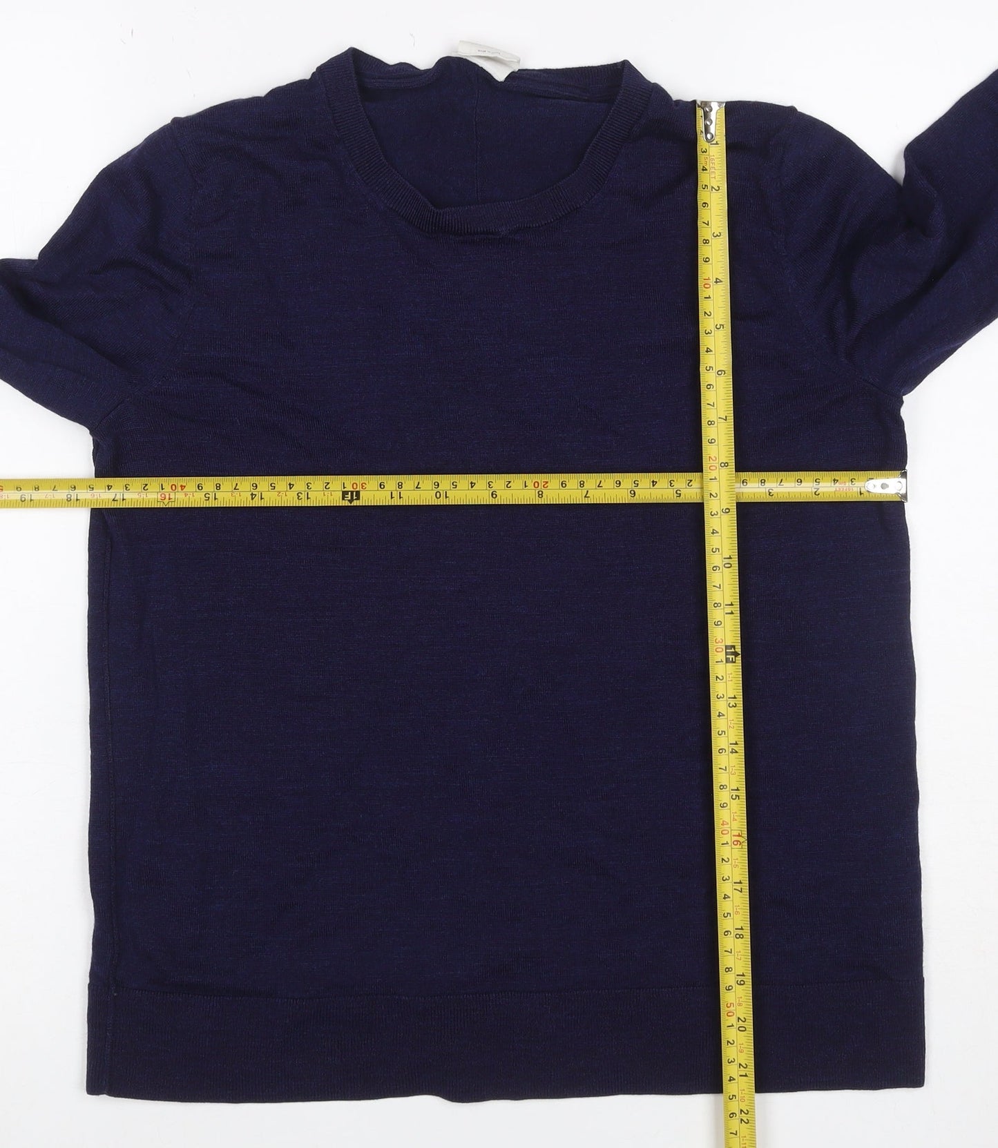 Gap Women’s Navy Blue Merino Wool Crew Neck Pullover Jumper Size L