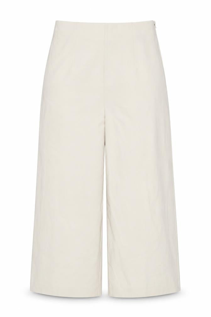 Zara Women Beige XXL UK 18 Wide-Leg Tailored Stretch Trousers