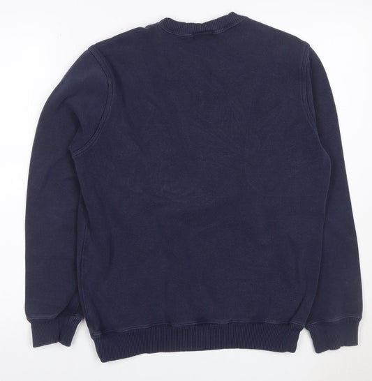 Lacoste Men’s Blue M Crew Neck Logo Pullover Sweatshirt
