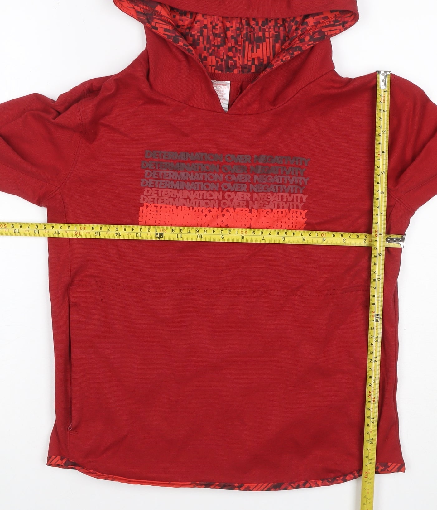 adidas Boys Red 11-12 Years Pullover Hoodie Graphic Print Sports