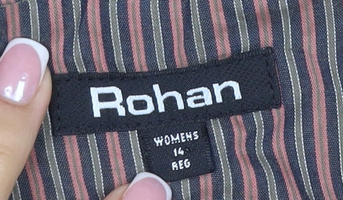 Rohan Women’s Brown Size 14 Travel Linen Wide Leg Trousers