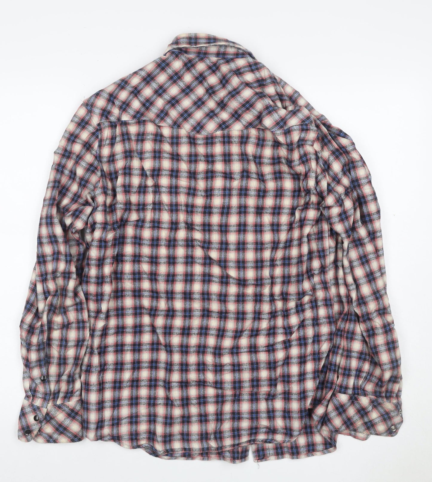 Diesel Men’s M Multicoloured Plaid Flannel Button-Up Shirt