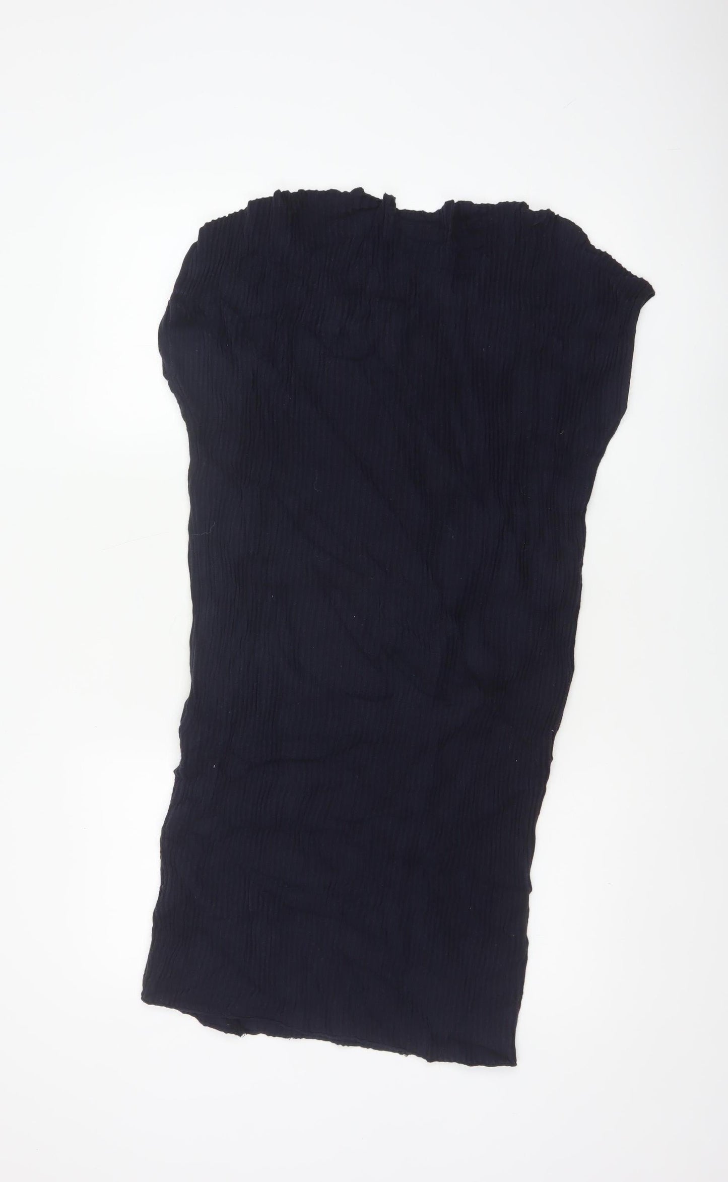 Uniqlo Women Blue S Rib Knit Cotton Jumper Dress Cap Sleeve