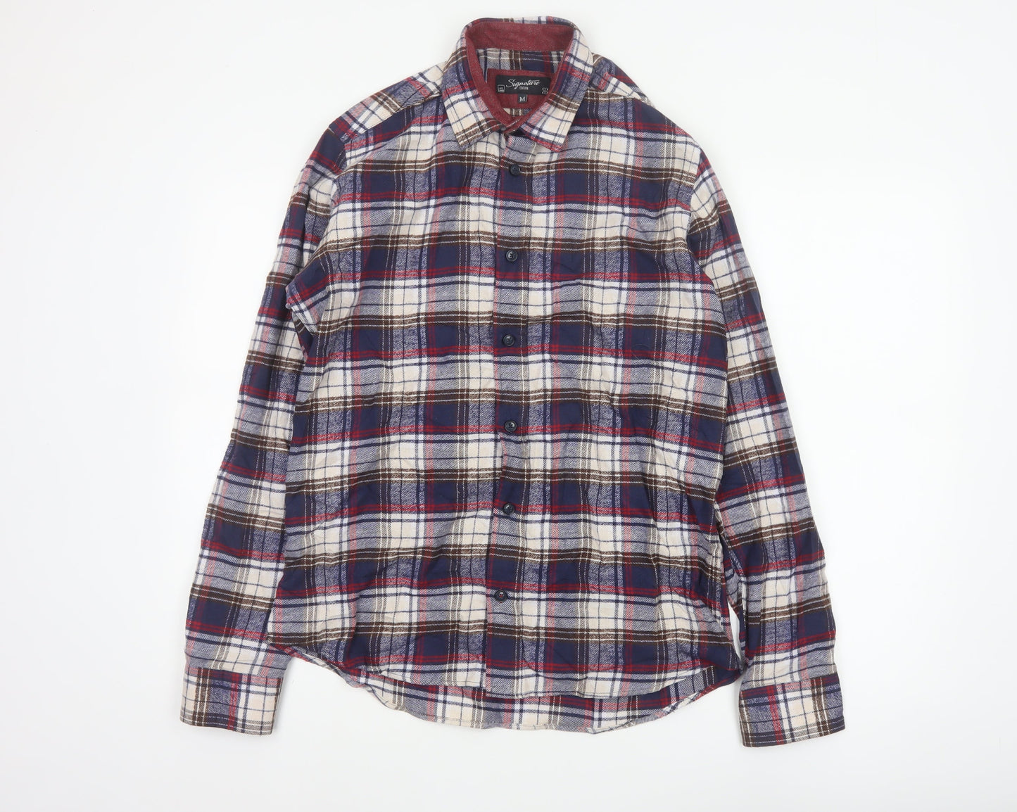 Lakeland Men’s M Blue Plaid Flannel Cotton Blend Long Sleeve Shirt