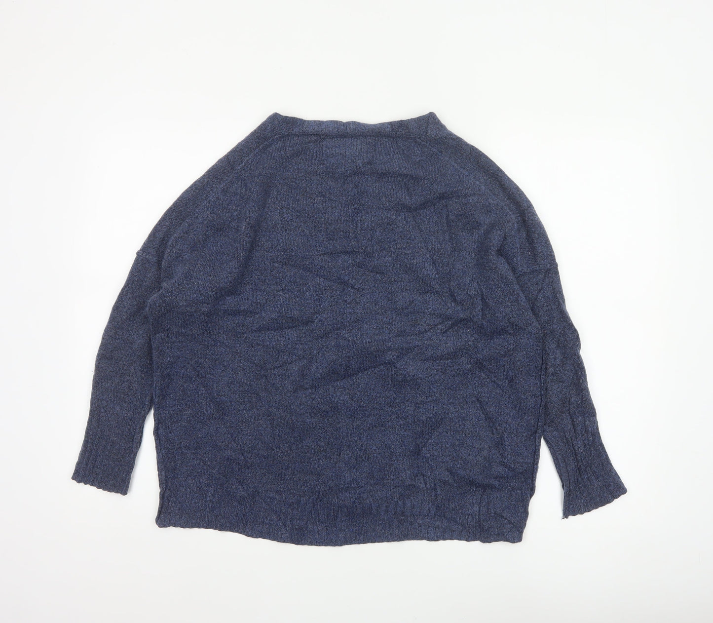 Superdry Unisex Blue S V-Neck Varsity Logo Knit Pullover Jumper