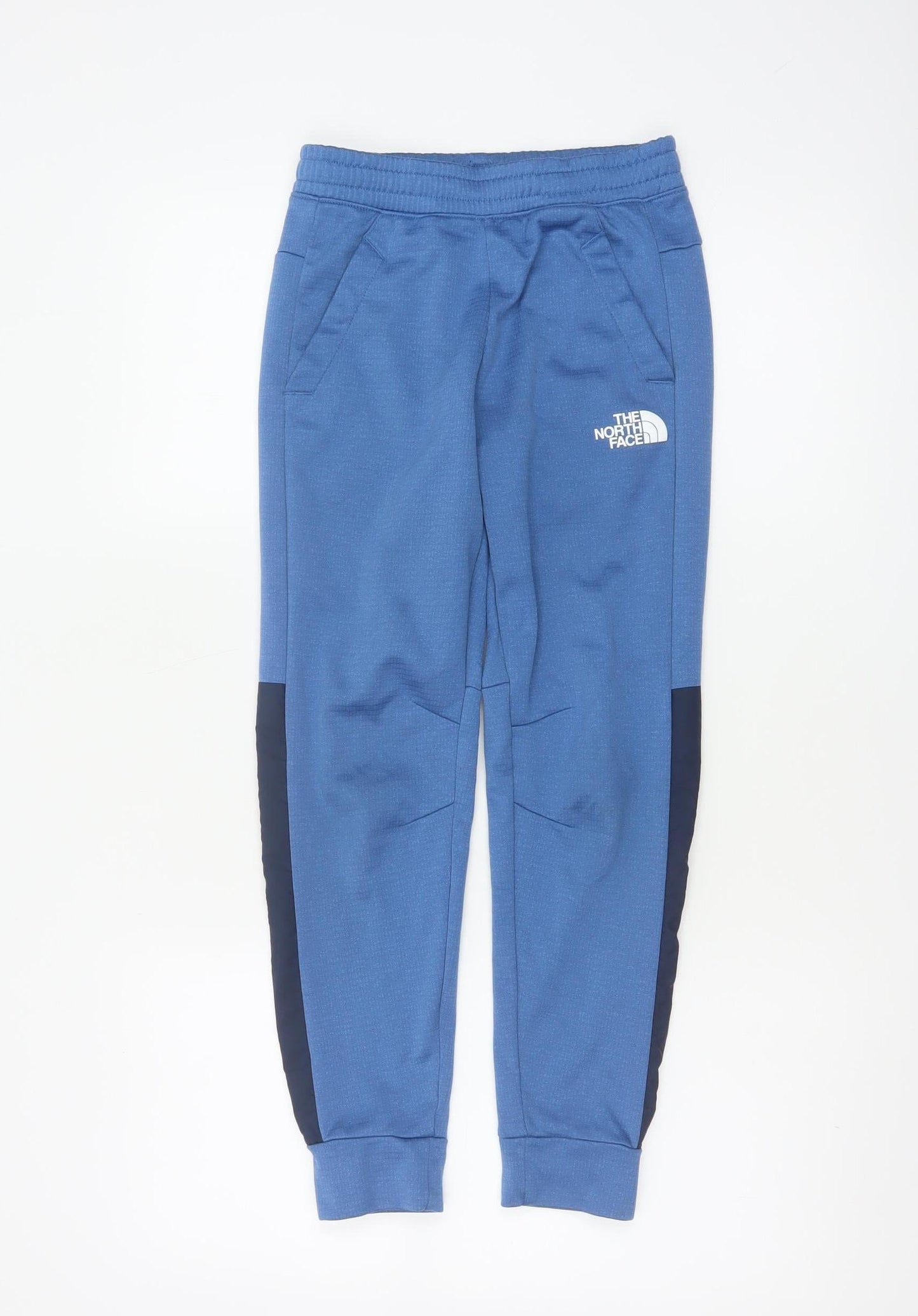 The North Face Boys Blue L Jogger Trousers Elastic Waist Logo