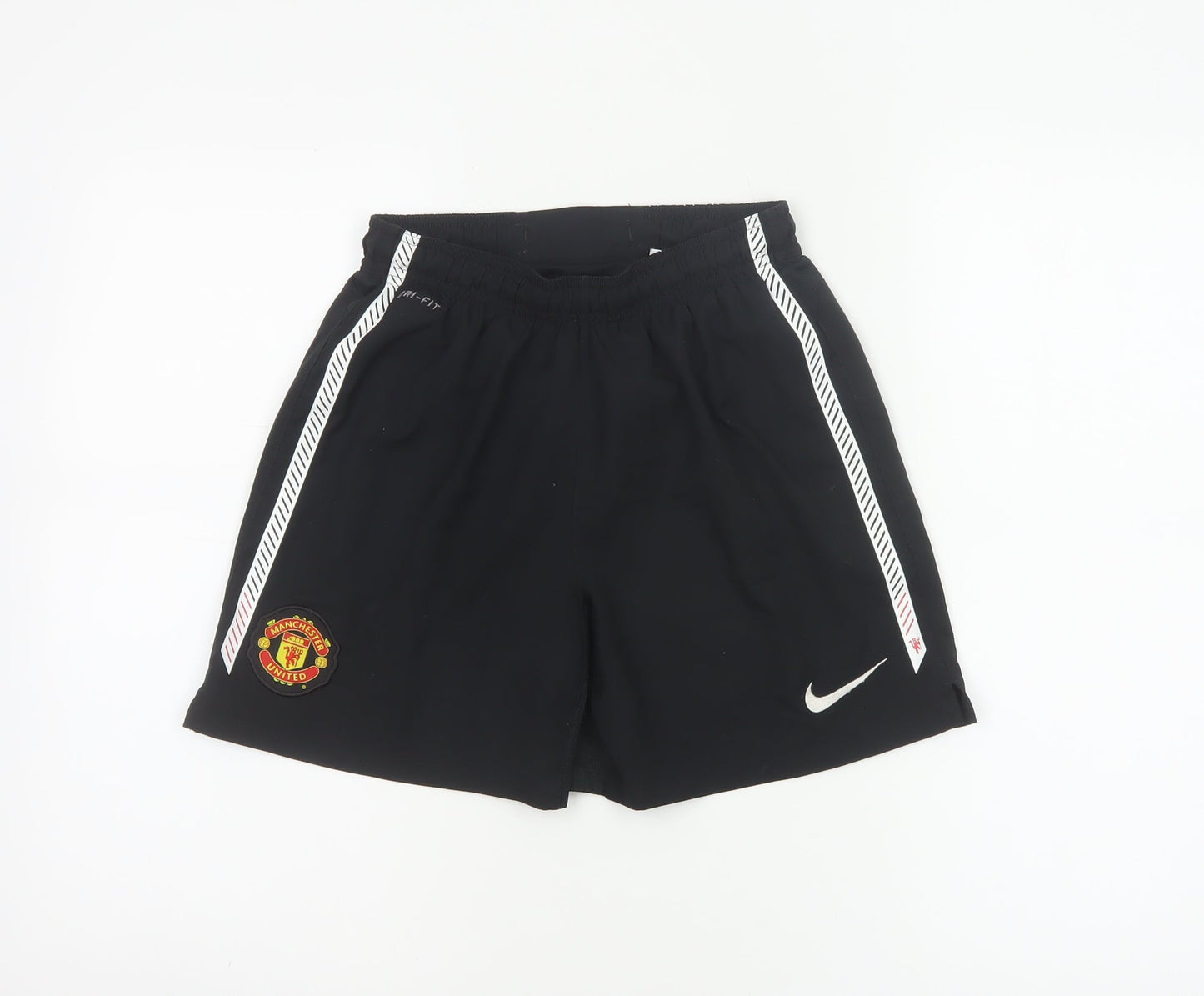 Nike Boys Black Manchester United Dri-FIT Football Shorts 10-12 Years