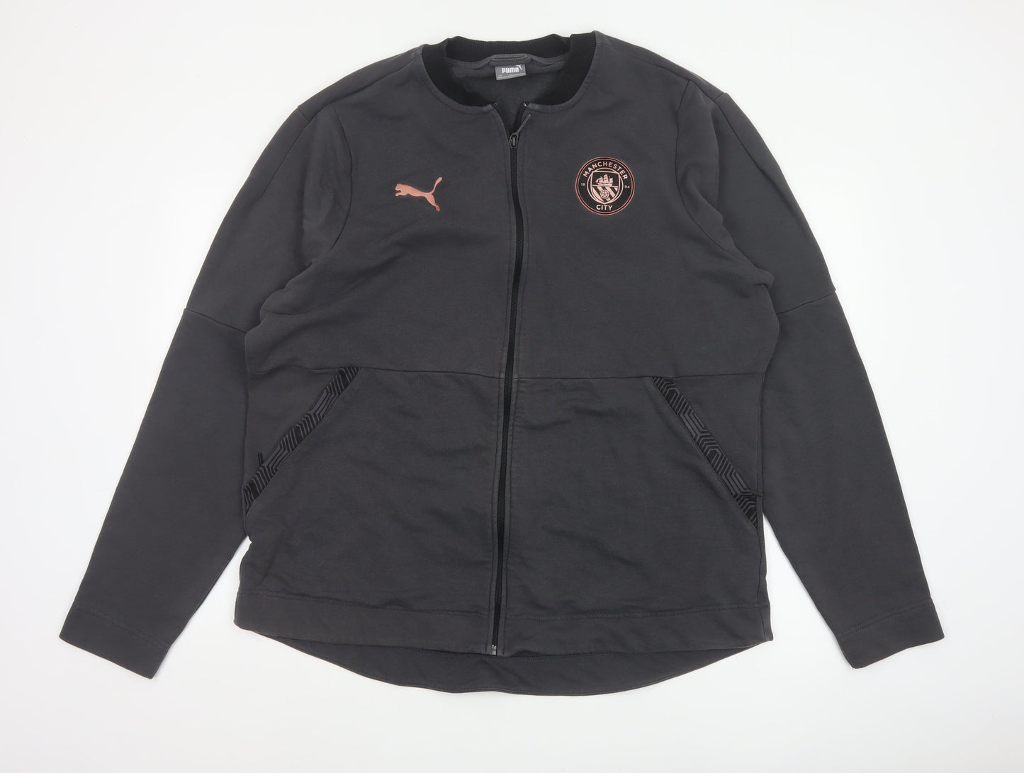 Puma Men's Black 2XL Manchester City Bomber Jacket Full Zip