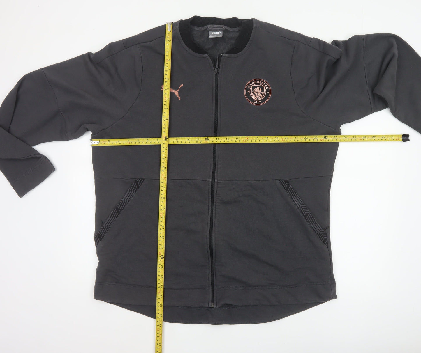 Puma Men's Black 2XL Manchester City Bomber Jacket Full Zip