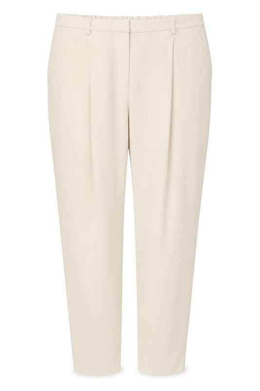 Marks & Spencer Women Ivory UK 24 Short Tapered Ankle Grazer Trousers