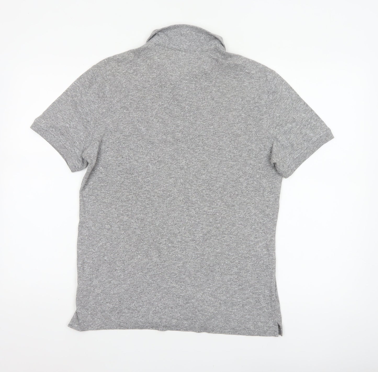 Gap Men’s Grey Marl Polo Shirt Size S Short Sleeve Cotton Blend