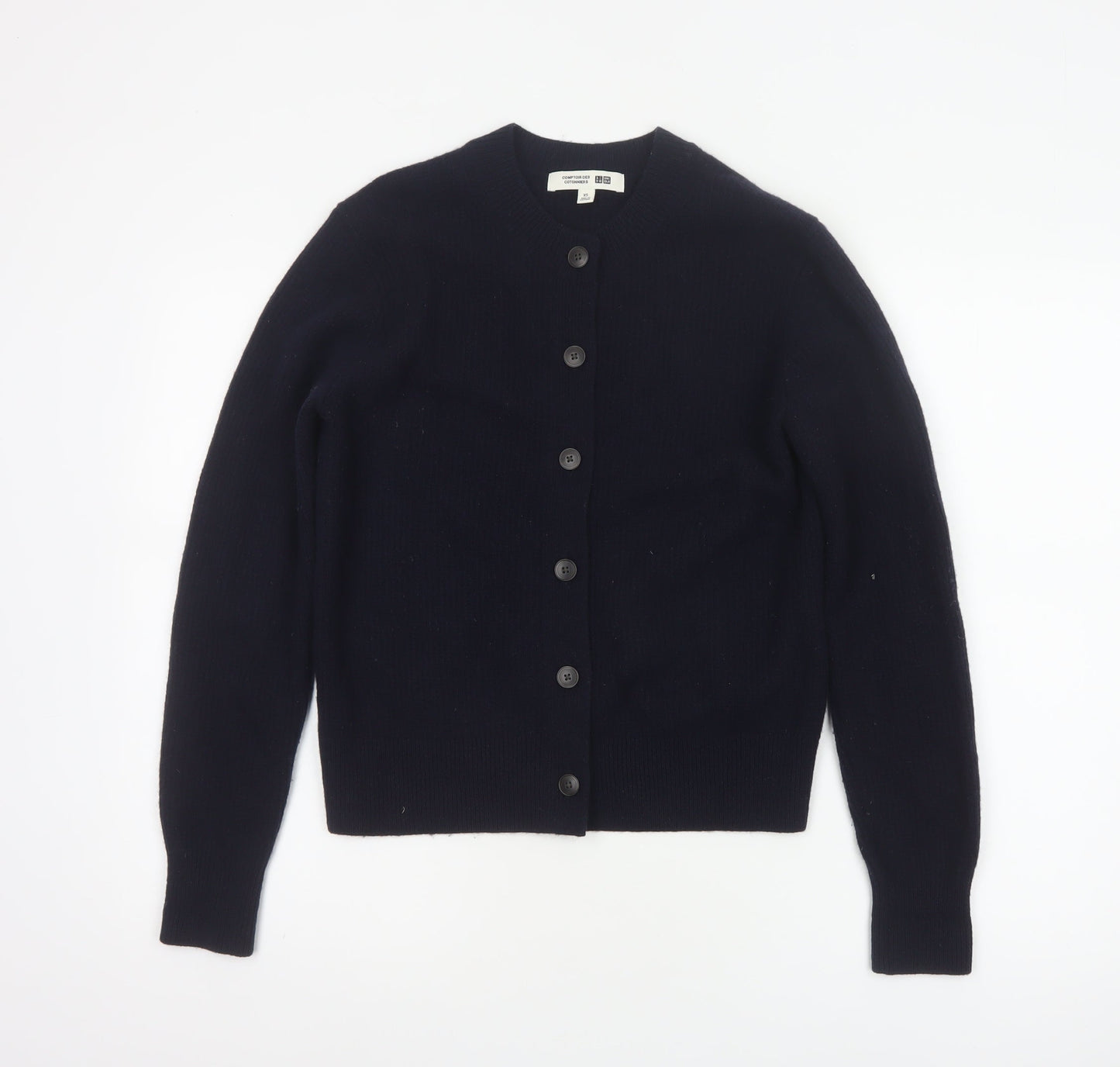 Comptoir des Cotonniers Women Black XS Wool Button Cardigan