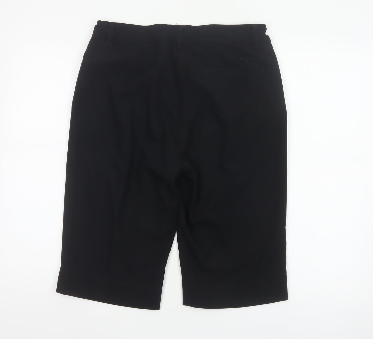 Daily Women Black UK 10 Bermuda Smart Stretch Shorts Heart Charm