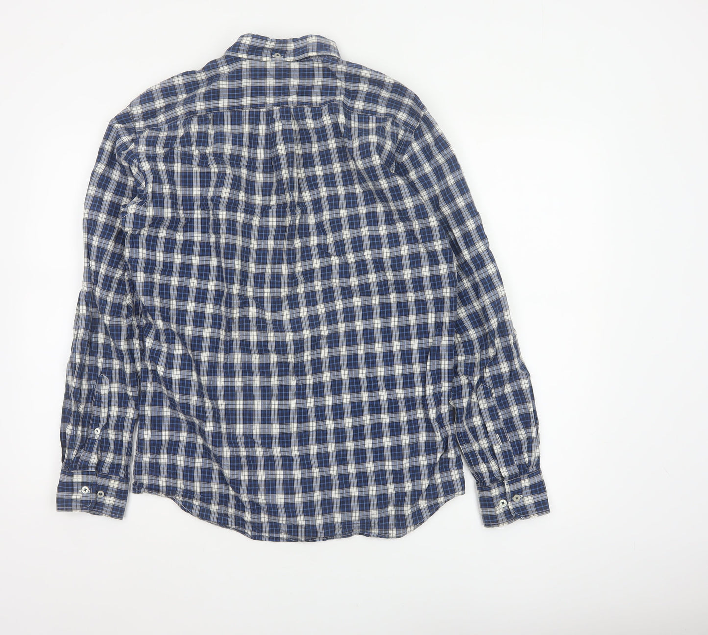 Uniqlo Men’s Blue Check Cotton Button-Down Shirt Size S