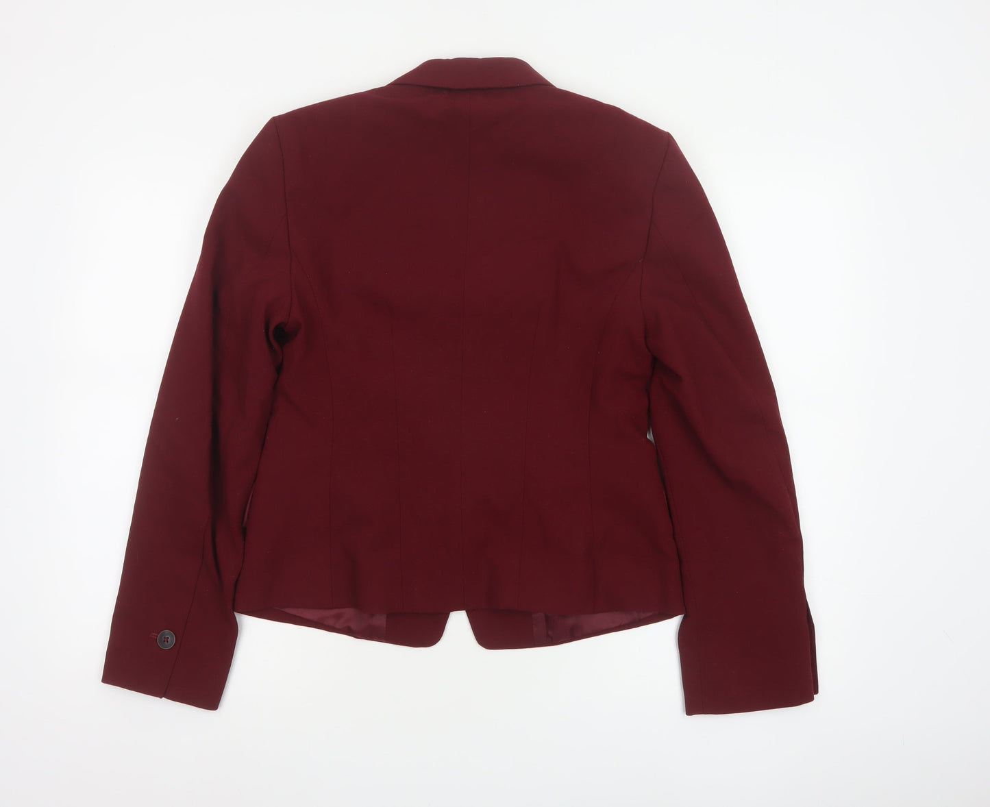 Marks and Spencer Women Red UK 10 Tailored Lined 3 Button Blazer