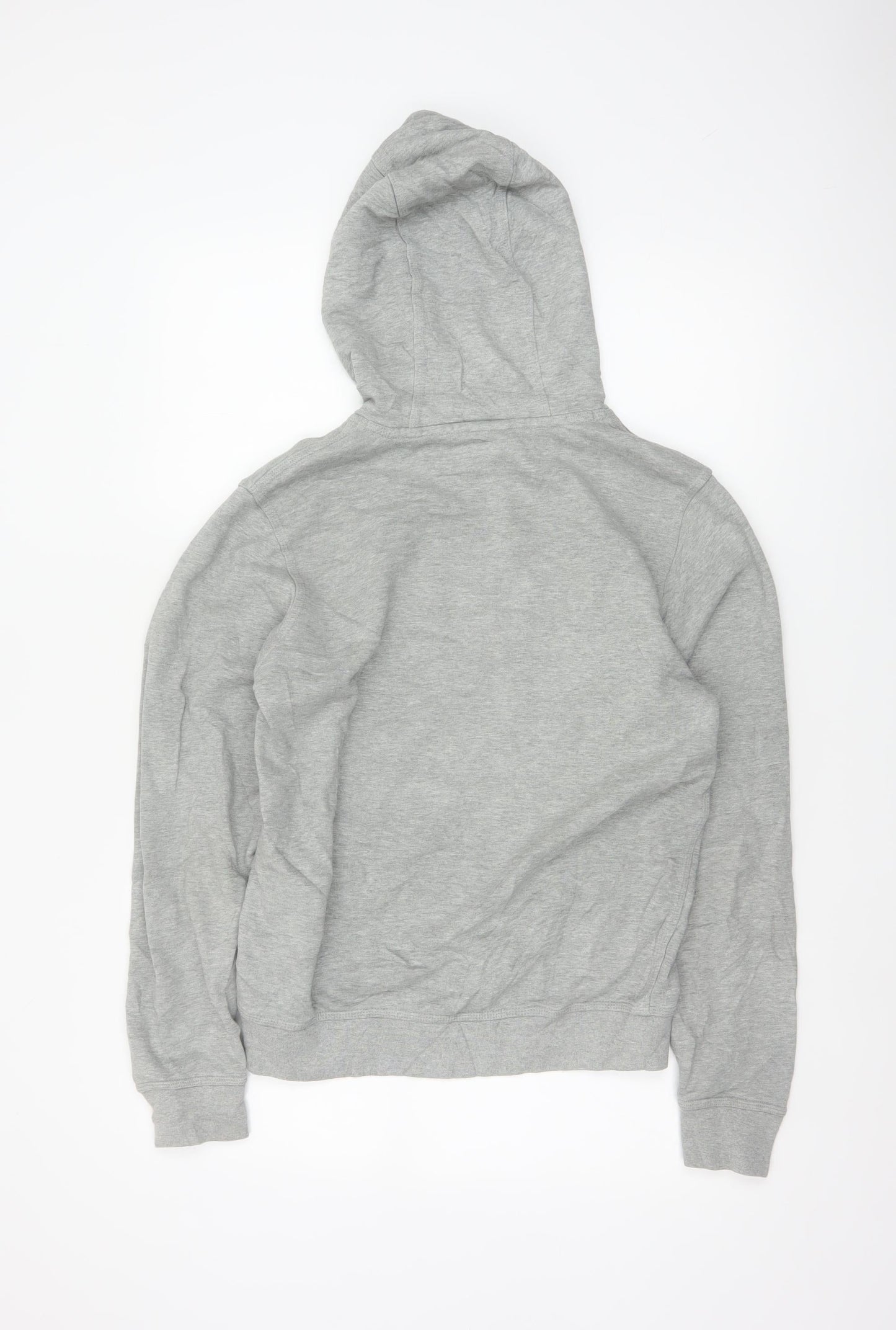 Nike Women Grey S Pullover Hoodie Logo Cotton Fleece Pocket