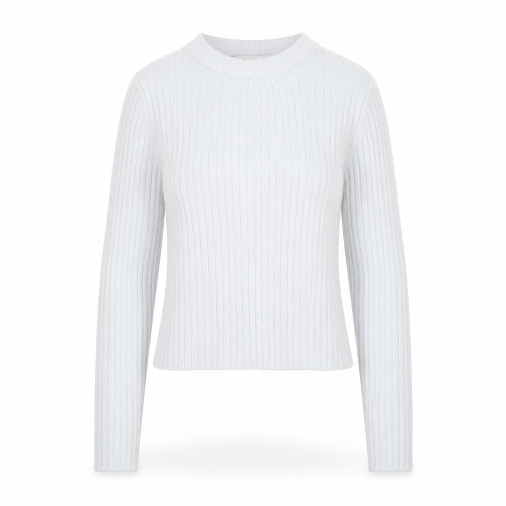 Bershka Women Grey S Ribbed Mock Neck Slim Knit Pullover Jumper