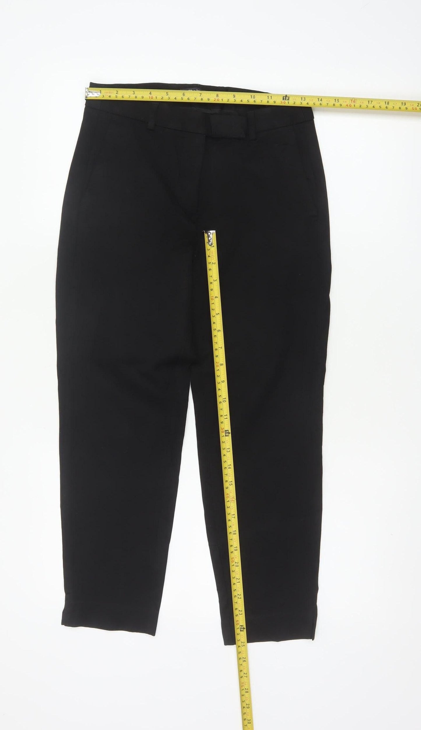 Marks and Spencer Women Black UK 8 The Mia Slim Tapered Trousers