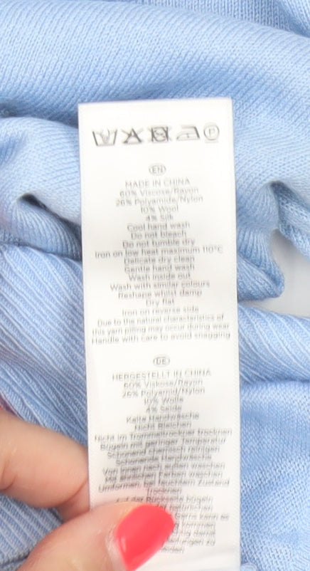 Hobbs Women’s Blue XS Cashmere Blend Crew Neck Knit Jumper