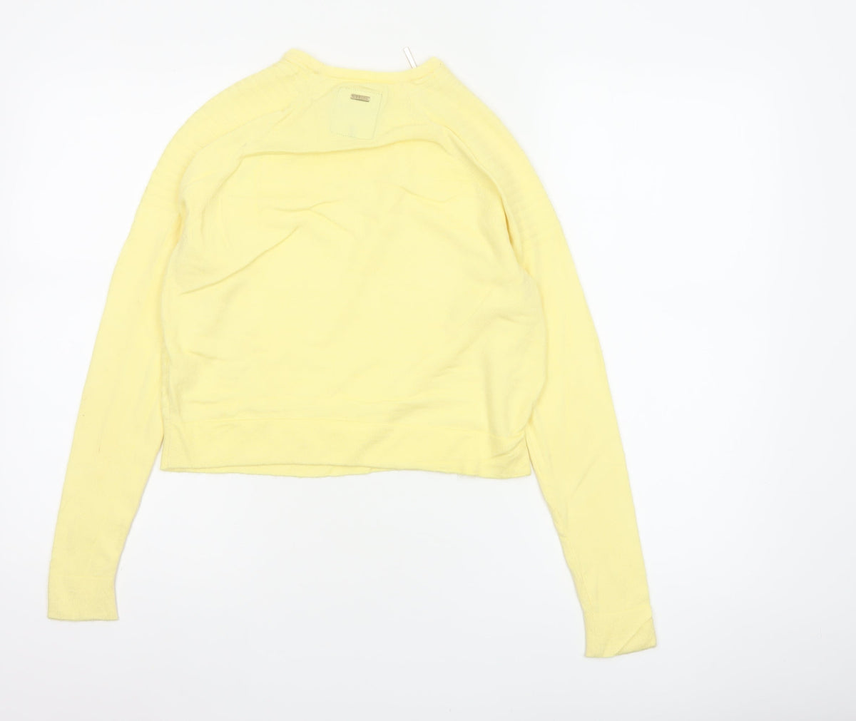 Mohito Women Yellow XS Zip Detail Crew Neck Knit Jumper