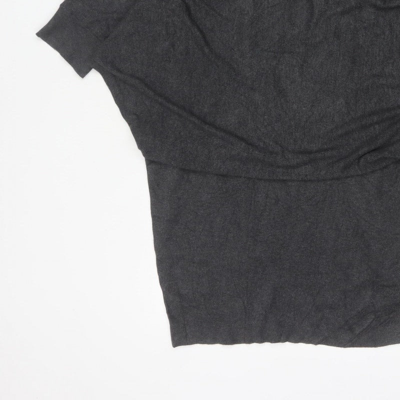 Phase Eight Women Grey Size 14 Batwing Tunic Jumper Boat Neck Knit