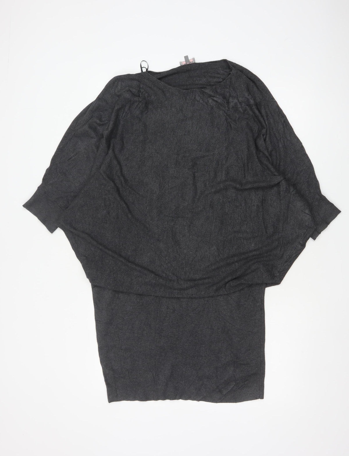 Phase Eight Women Grey Size 14 Batwing Tunic Jumper Boat Neck Knit