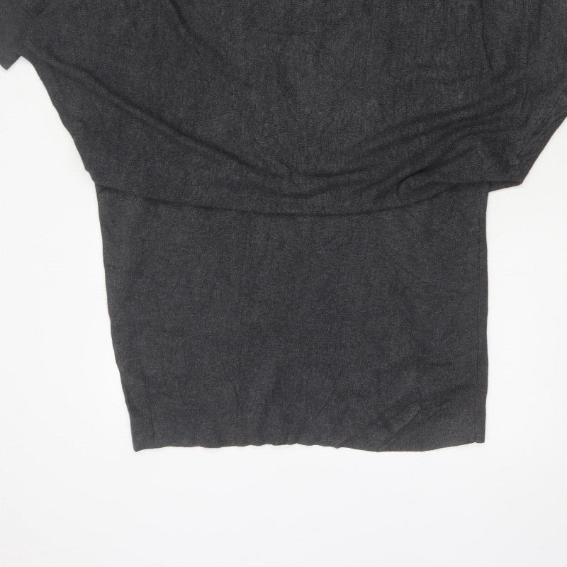 Phase Eight Women Grey Size 14 Batwing Tunic Jumper Boat Neck Knit