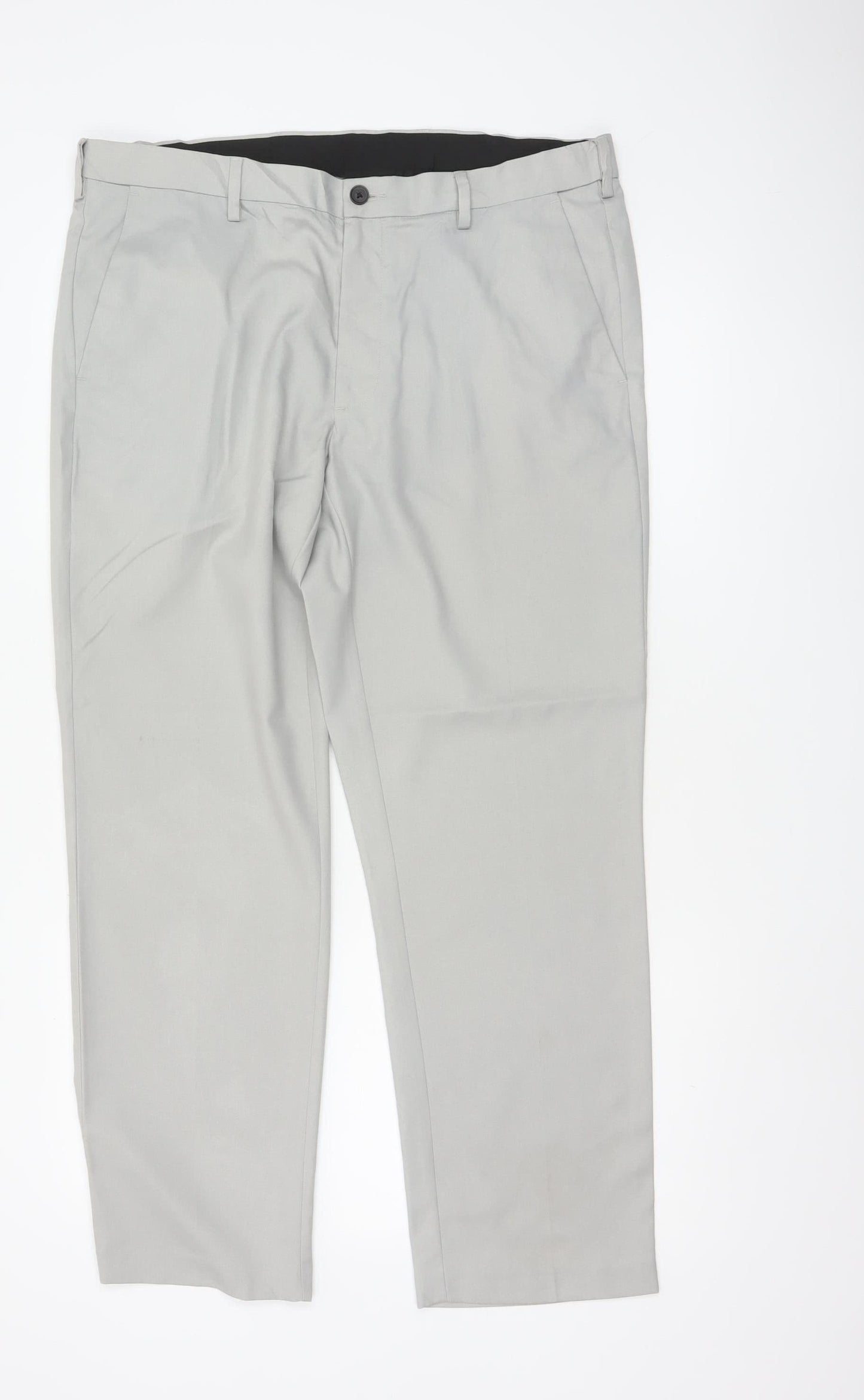 Marks and Spencer Men's Grey 36 Short Regular Fit Dress Trousers