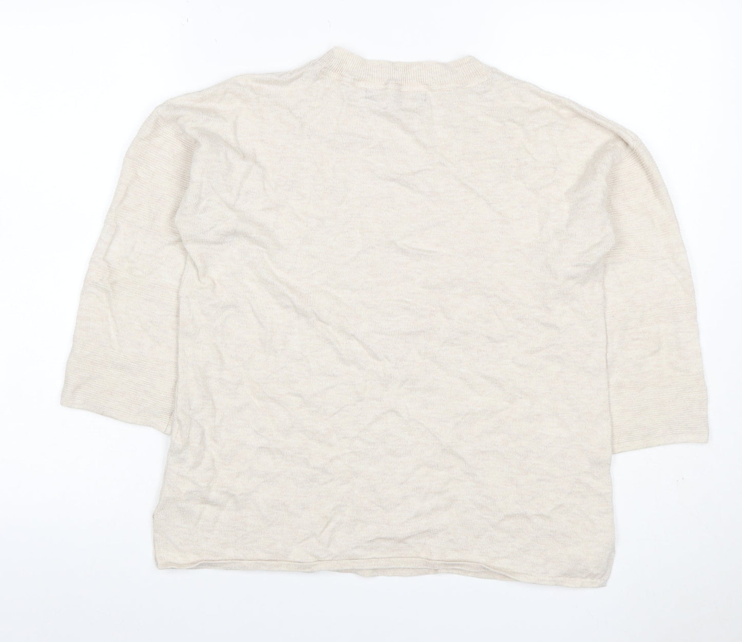 Principles Ben de Lisi Women Ivory Size 12 Mock Neck Knit Jumper