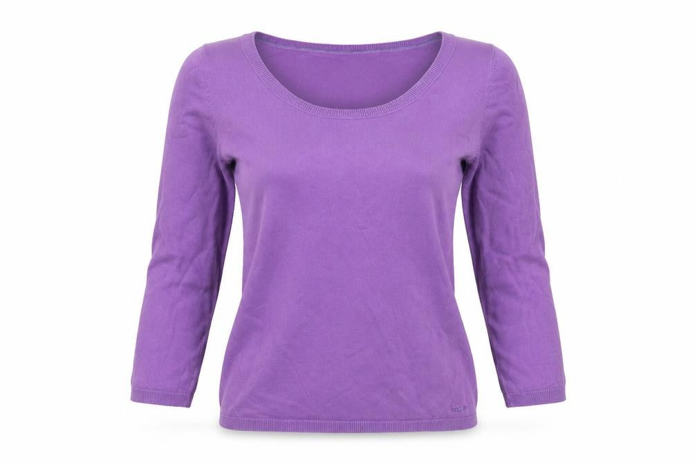 Marc O'Polo Women Purple XS Basic Cotton Stretch Long Sleeve Top
