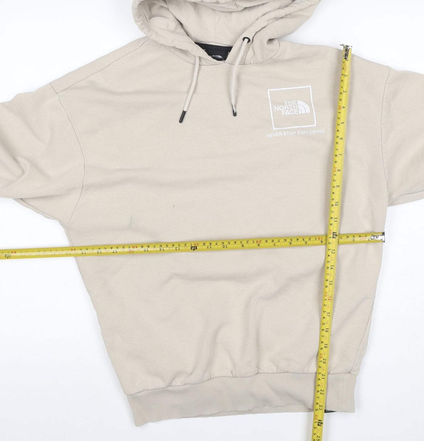 The North Face Women's Beige M Pullover Hoodie Logo Hooded