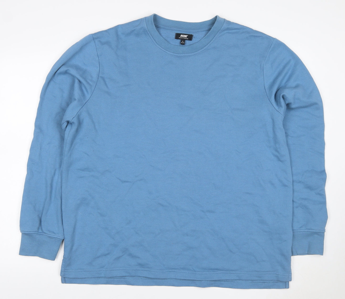 Jacamo Men’s Blue XL Crew Neck Pullover Sweatshirt Fleece