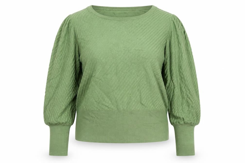 Marks and Spencer Women’s Green Size 20 Cable Knit Cotton Jumper