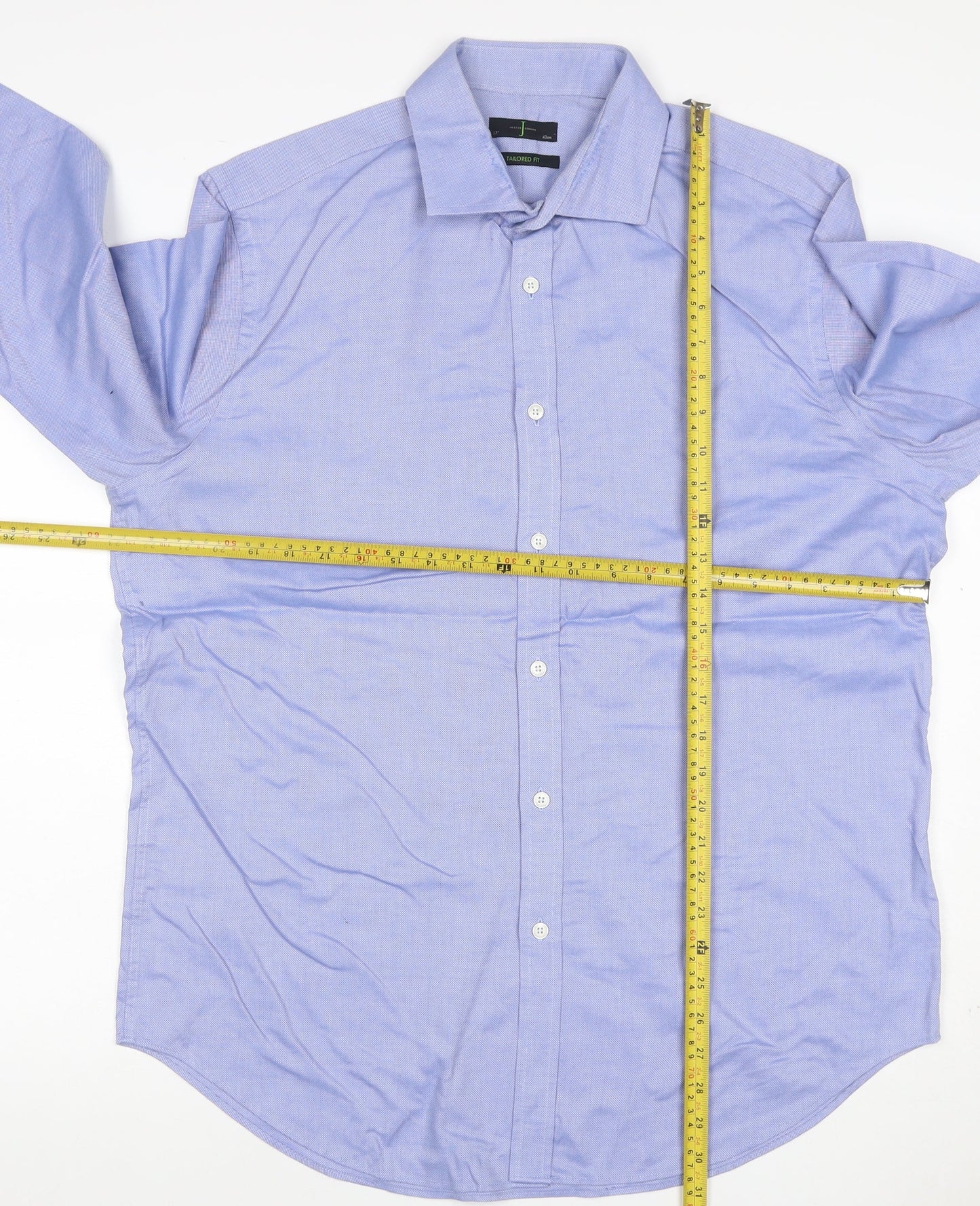 J Jasper Conran Men's Blue 17 Slim Fit Cotton Formal Shirt