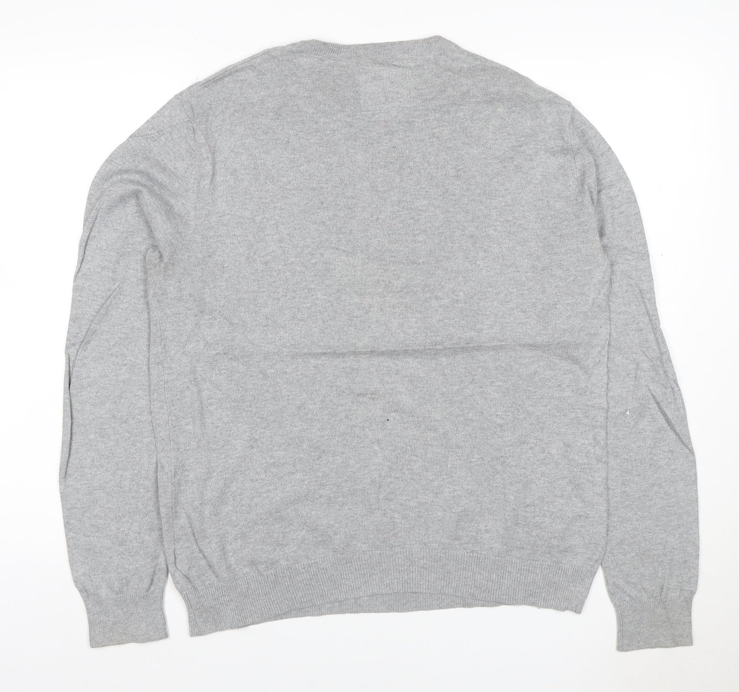 Jack Wills Men's Grey S Cotton Cashmere Crew Neck Logo Jumper