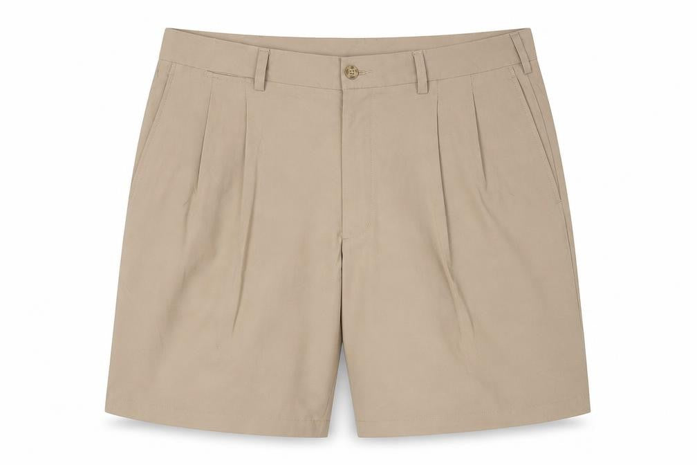 PGA TOUR Men's Beige Size 40 Chino Golf Shorts Flat Front Pockets
