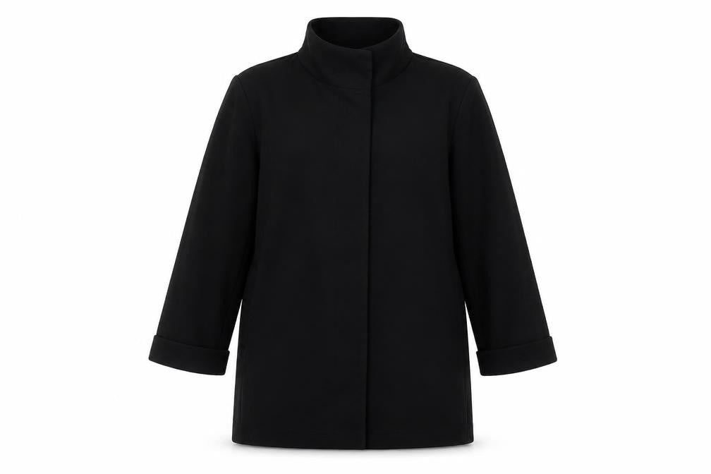 New Look Women’s Black Petite UK 10 Open Front 3/4 Sleeve Blazer