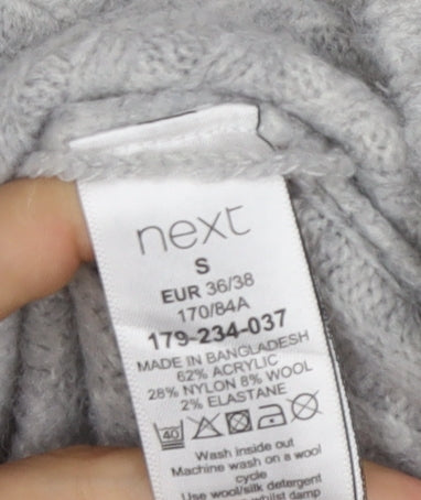 Next Women’s Grey S Button V-Neck Pocket Knit Cardigan