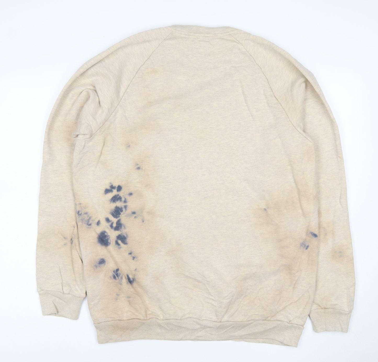 Topman LTD Men’s Beige M Pullover Crew Neck Graphic Sweatshirt