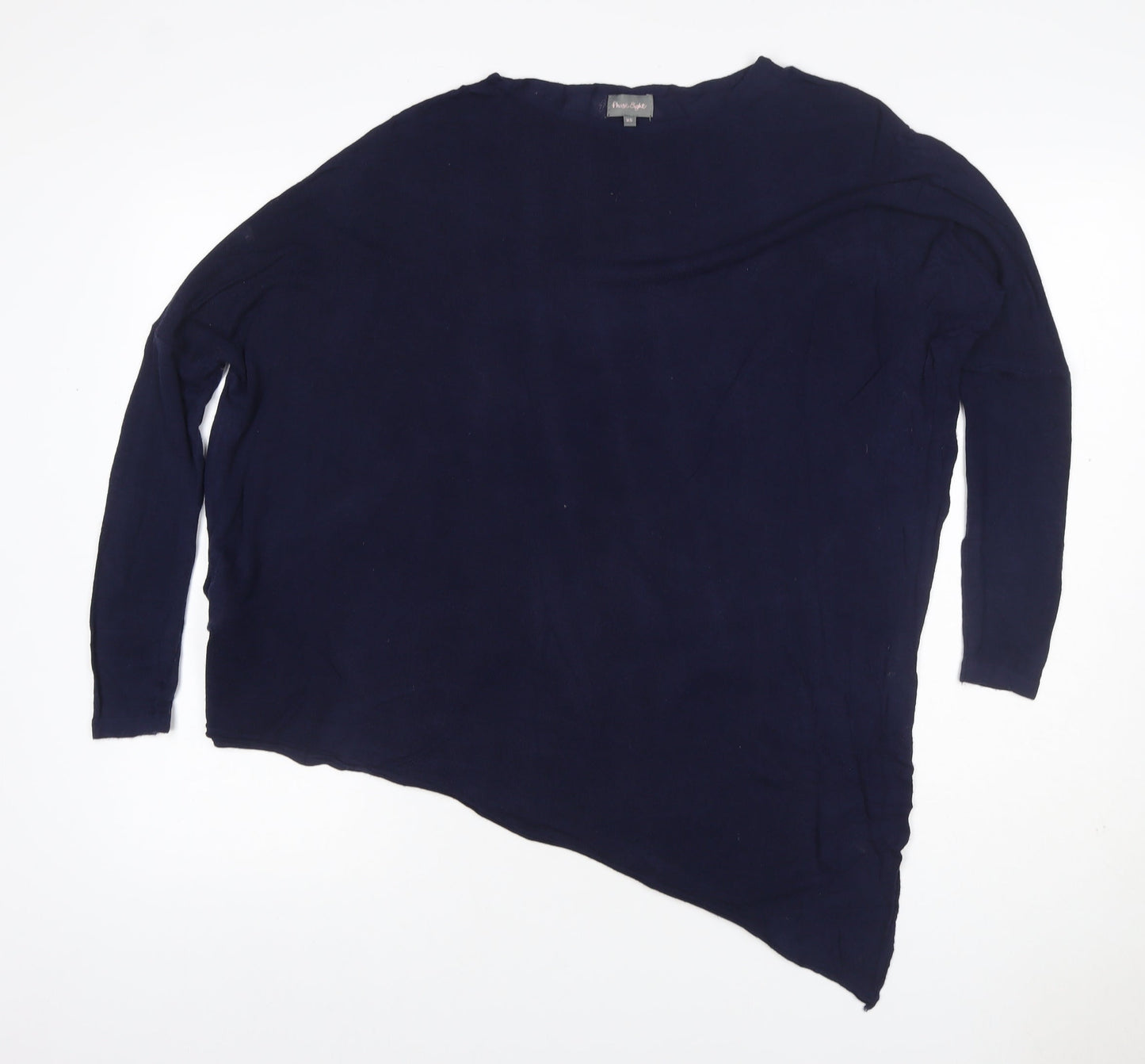 Phase Eight Women Blue XS Asymmetric Hem Knit Tunic Long Sleeve